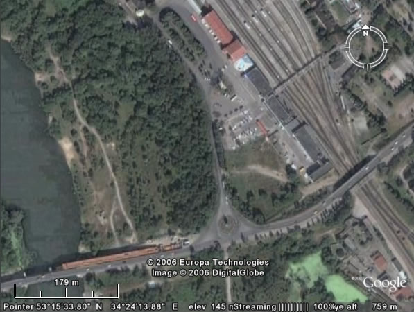 Google Earth Брянск: железнодорожный вокзал Брянка (Брянск Орловский)